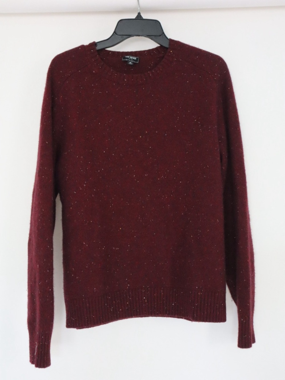 Todd Snyder Burgundy Speckled Cashmere Sweater